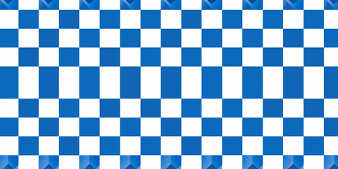 A light and dark blue checkerboard design with white background