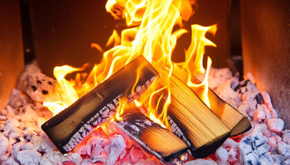 Charcoal fire, starting a fire, burning charcoal, camping images.