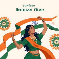 Illustration of India Independence Day