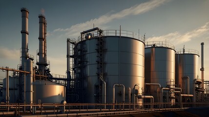 Obraz premium oil refinery factory