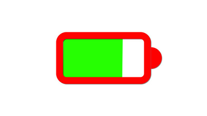 Battery icon with partial charge