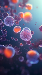 Obraz premium 3D rendering of cells