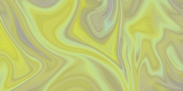 Liquify Abstract Pattern with Green, Lemon, Lime and Yellow Graphics Color Art Form. Digital Background with Liquify Flow. 