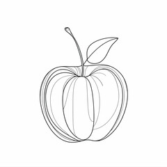 Apple vector isolated on white