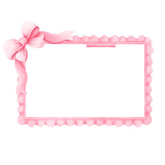 Pink Coquette Bow Frame