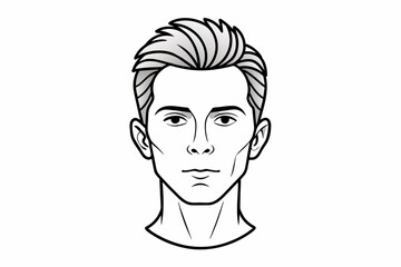 Profile Face Outline vector,face icon,Profile,man icon.