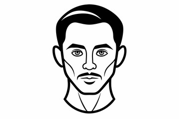 Profile Face Outline vector,face icon,Profile,man icon.