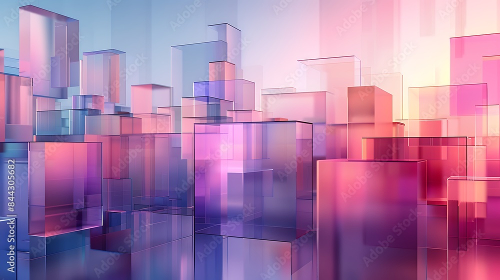 Poster abstract technology background geometric shapes with transparent layers