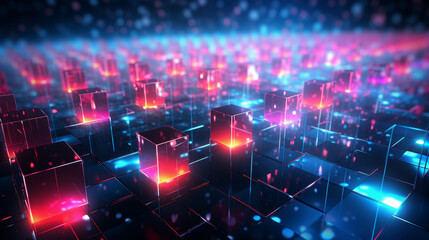 Fototapeta premium connected_networks_in_spac