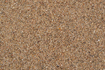 Texture of wet sand on a beach top view