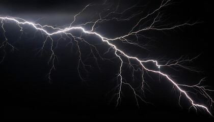 A huge bolt of lightning flashed in the dark. Thunder.