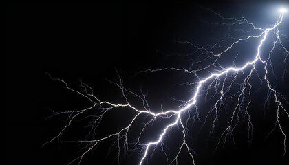 A huge bolt of lightning flashed in the dark. Thunder.