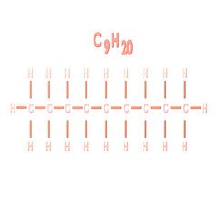 Nonane icon isolated on the white background