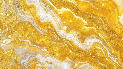 Fototapeta premium Gold White Layered Background Glitters Sparkles Shimmering Geode Mineral Stone Crystals Crystallized Natural Materials Abstract Wallpaper Template Subtle Patterns Beautiful Gradient Illustration 16:9