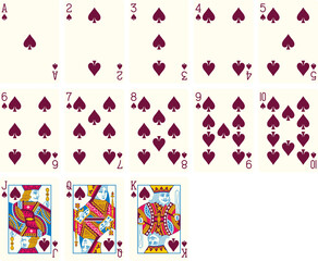 Playing Cards Cream Deck Spades Suit