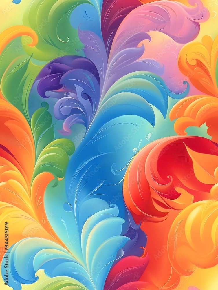 Poster vibrant and fluid abstract color explosion captivating digital artwork with dynamic swirls and gradi