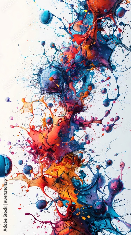 Poster dynamic exchange of molecules in signal transduction using intricate pen and ink strokes focus on a 