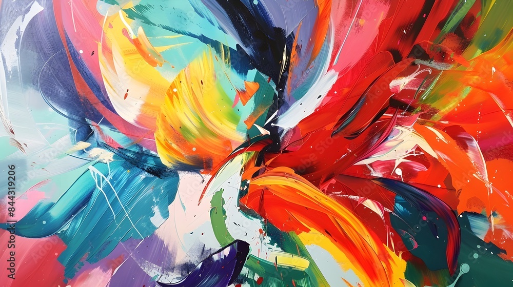Poster explosion of color and emotion capturing the essence of expression