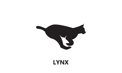 Lynx head logo, lynx silhouette logo design on white background.
