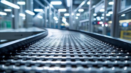 Precision Engineered Conveyor Belt Efficiency Close-Up