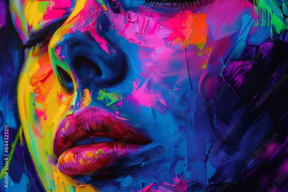 Aufkleber an abstract background with vibrant colors and tech-inspired design, perfect for modern and futurist