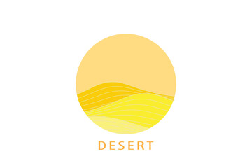Mountain and Desert logo with line art wave pattern,Abstract Mountain and Desert,aesthetic backgrounds landscapes.
