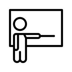 Lecture icon. University professor is teaching, icons flat style. Vector Illustrations.