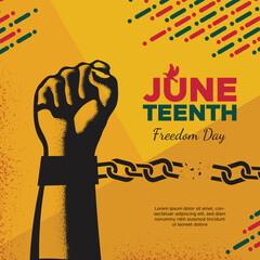 Flat background for juneteenth celebration illustration