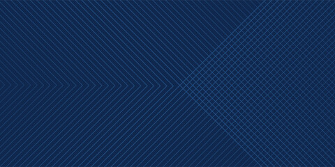 Dark blue background. Modern line stripes curve abstract presentation background dark blue