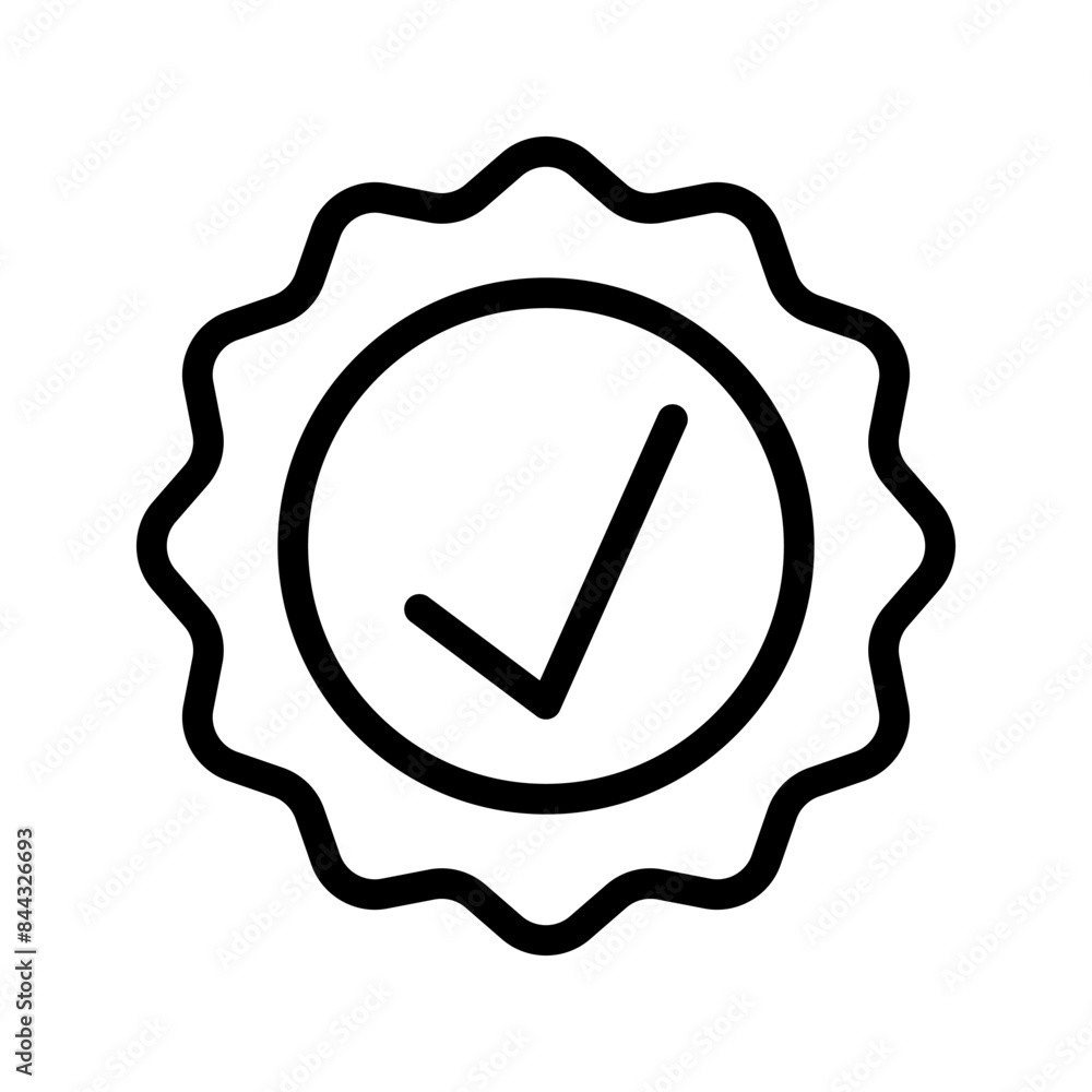 Aufkleber official seal line icon. can be used for websites, ui and mobile apps. vector illustrations.