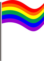 Rainbow flag pride month day icon