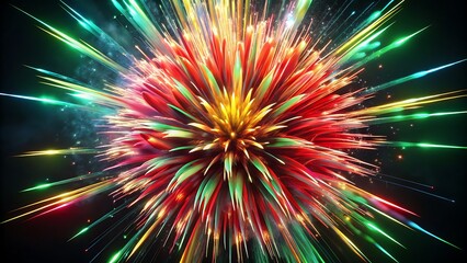 Juneteenth Celebration with firework with red yellow and green color, Juneteenth theme, Juneteenth 19th June, Juneteenth Background