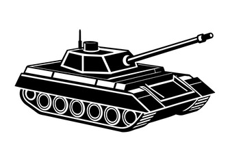 Drawing of a tank destroyer silhouette vector illustration 