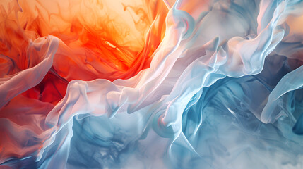 Fluid Dynamics: Captivating Ink Bleed Effect Illustrating Abstract Shapes and Forms
