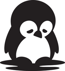 Penguin silhouette vector