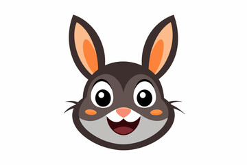 Happy Easter Rabbit Silhouette Face vector design,illustration, hare, animals, cute, holiday, fun, spring, baby, art, mammal, egg, pet, toy, love, 