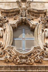 Decorative facade of baroque Church of Saint Dominic, Martina Franca, Italy, Apulia