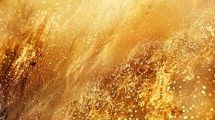 Gold Background Glitters Sparkles Shimmering Abstract Wallpaper Template Subtle Intricate Patterns Flowing Seamless Metallic Beautiful Gradient Copy Space 16:9