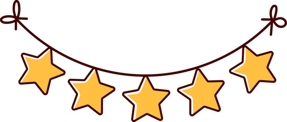 Christmas garland hand-drawn