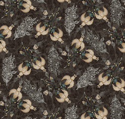 colorful floral print abstract carpet design