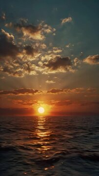 sunset over the sea, high resolution, hyper realistic, real details