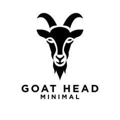 Goat Head logo icon design illustration