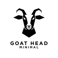 Goat Head logo icon design illustration