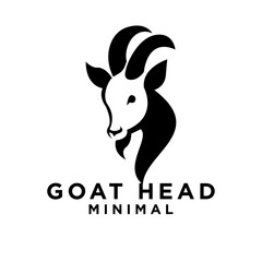 Goat Head logo icon design illustration