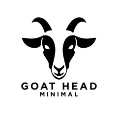 Goat Head logo icon design illustration