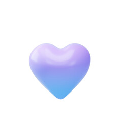 beautiful blue heart 3d icon