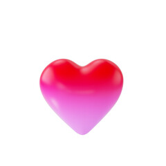 beautiful red heart 3d icon