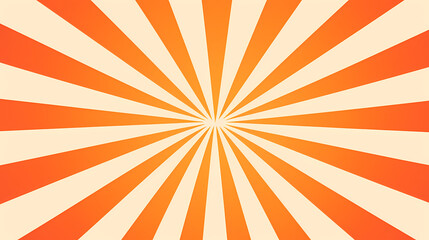 Fototapeta premium Graphic background of orange and white rays