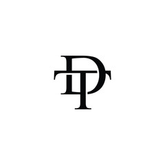Modern Initials TD Logo, suitable for business with DT or TD initials. Alphabet letter icon logo TD