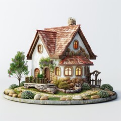 A Quaint Stone Cottage with a Lush Garden